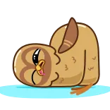 🤪 coruja, desenho animado, animal, fofo, adesivo whatsapp sticker