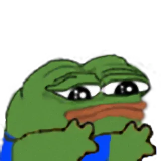 👐 Pepe the Frog 佩佩, 青蛙, 表情包, 伤心, 网络 telegram sticker