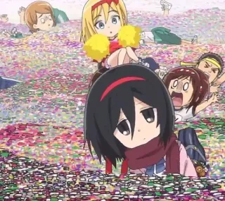 😐 Mikasa Ackerman Attack on Titan Anime, Chibi, Kawaii, Fanart, Manga telegram sticker