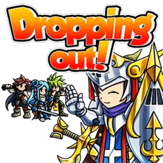 👬 Dropping out! nhân vật, bỏ học, nhãn dán, phim hoạt hình, áo giáp, giả tưởng telegram sticker