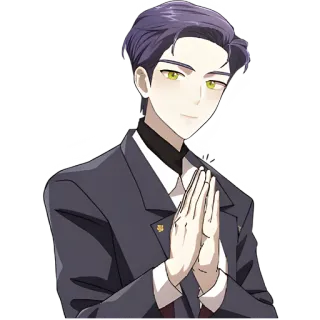 🙏 Anime, Personaje, Traje, Hombre, Sonrisa telegram sticker