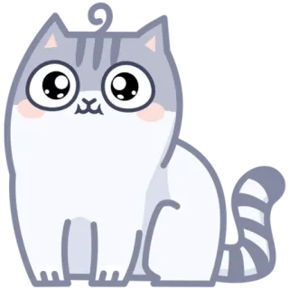 🥺 Katze, süß, Tier, Aufkleber, Cartoon telegram sticker