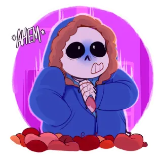 🥺 Sans Undertale *AHHEM* Sans, Undertale, video game character, skeleton whatsapp sticker