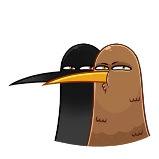 😒 птица, киви, животное, мультфильм telegram sticker