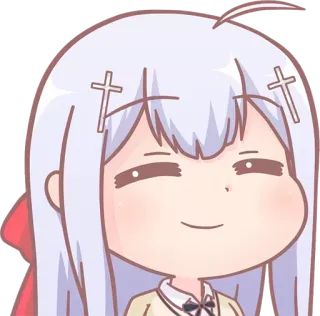 😊 Anime, Manga, Chibi, Carino, Ragazza, Compiaciuto telegram sticker