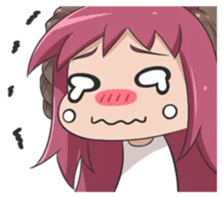 😭 อนิเมะ, ร้องไห้, เศร้า, การ์ตูน telegram sticker