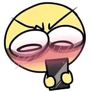 🌝 emoji, zarumieniony, rumieniący się, telefon, zły, zdenerwowany telegram sticker