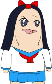 😠 Pipimi Pop Team Epic anime, manga, cute, funny, cartoon, pop team epic, pipimi telegram sticker