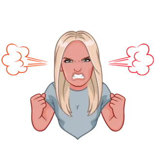 😠 boos, van streek, kwaad, cartoon, Bitmoji, gefrustreerd telegram sticker