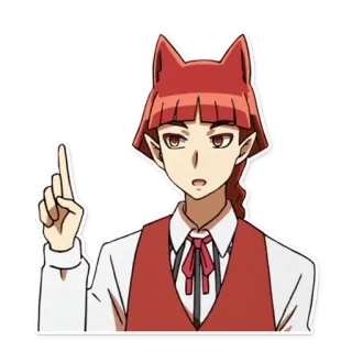 💡 อนิเมะ, ตัวละคร, หูเอลฟ์, ผมสีแดง telegram sticker