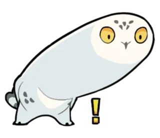 👀 hibou, animal, mignon, oiseau telegram sticker