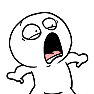 😵 shocked, scared, scream, meme, cartoon, expression telegram sticker