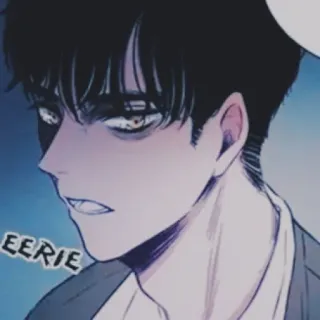 ✖ EERIE tenebroso, hombre, cara, oscuro, espeluznante telegram sticker
