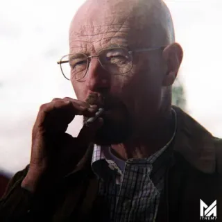 🗿 Walter White Breaking Bad Breaking Bad, Walter White, Heisenberg, smoking, meth, tv show telegram sticker