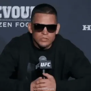 😎 Nate Diaz UFC, Kämpfer, Sonnenbrille, Diaz, MMA, Athlet telegram sticker