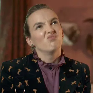 🌙 Villanelle Killing Eve Villanelle, Killing Eve, Jodie Comer, Charakter, Fernsehen telegram sticker