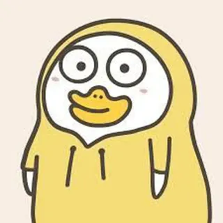🐣 เป็ด, การ์ตูน, น่ารัก, สีเหลือง, สัตว์, คาวาอิ telegram sticker