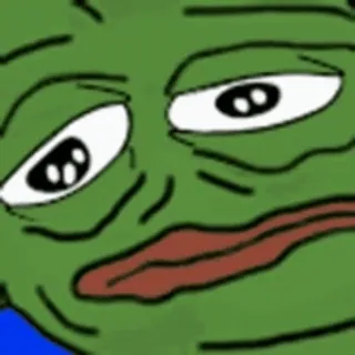 😔 Pepe the Frog pepe the frog, meme, internet meme, frog, sad, expression, character telegram sticker