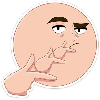 🤔 อิโมจิ, คิด, ท่าทาง, มือ, นิ้ว, หน้า telegram sticker