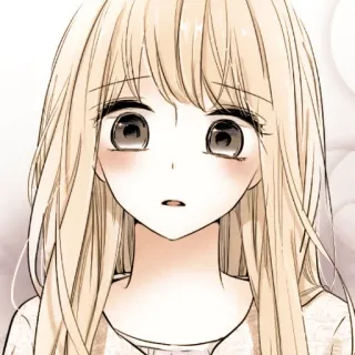 🦊 Anime, Meisje, Manga, Verdrietig, Portret telegram sticker