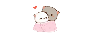 🥰 猫, 愛, カップル, ハート telegram sticker