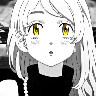 🖤 anime, cartone animato, ragazza, ritratto, manga telegram sticker