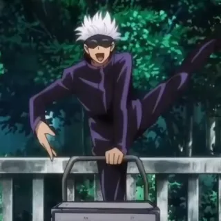 🛑 Satoru Gojo Jujutsu Kaisen аниме, магическая битва, сатору годжо, годжо, персонаж, фанарт whatsapp sticker