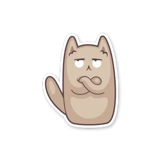 🙄 gatto, atteggiamento, infastidito, cartone animato, adesivo, animale, carino telegram sticker