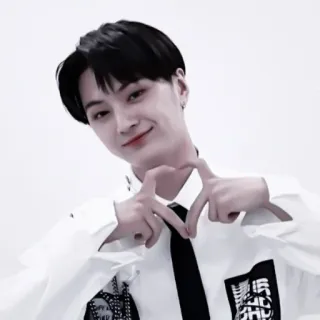 🫐 kpop, artista, idol, cantor, asiático, coração, gesto whatsapp sticker