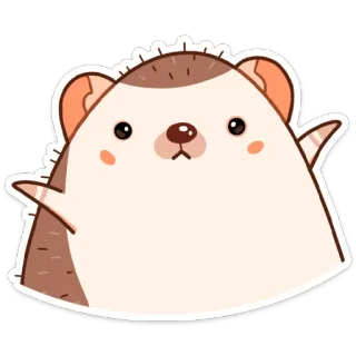 🤷‍♂️ hedgehog, animal, cute, sticker, cartoon telegram sticker