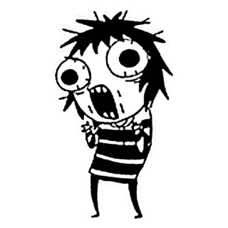 😨 Desenho animado, Gritando, Chocado, Preto e branco, Assustado, Personagem whatsapp sticker
