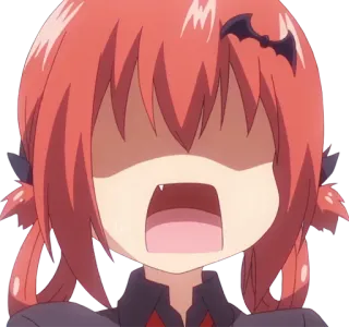 😱 Satania Gabriel DropOut Anime, Dziewczyna, Kreskówka, Demon, Satania, Gabriel DropOut whatsapp sticker