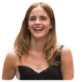 😄 Emma Watson actriz, celebridad, persona, mujer, sonrisa, feliz, Emma Watson whatsapp sticker