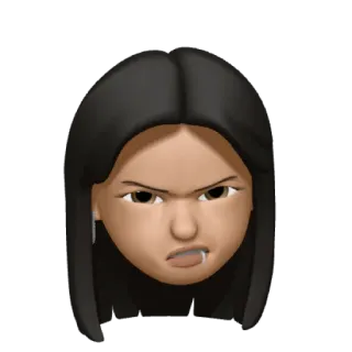 😠 angry, annoyed, face, emoji, expression telegram sticker
