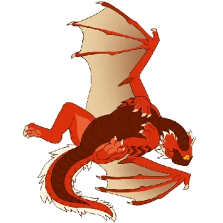 🔵 มังกร, แฟนตาซี, สิ่งมีชีวิต, ตำนาน, สัตว์, มังกรแดง telegram sticker