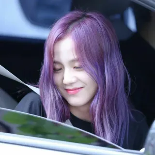 ❣ Jisoo Jisoo, purple hair, kpop, singer, woman, celebrity telegram sticker