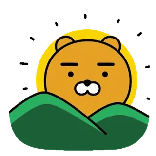 💬 Ryan ryan, kakao friends, personagem, desenho animado, leão, fofo telegram sticker
