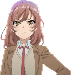 😤 Futaba Rio Rascal Does Not Dream of Bunny Girl Senpai Anime, Mädchen, Uniform, Futaba Rio, Rascal Does Not Dream telegram sticker