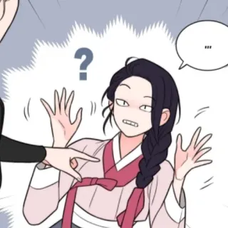 😩 ... confus, contrarié, vêtements traditionnels, manga, question whatsapp sticker