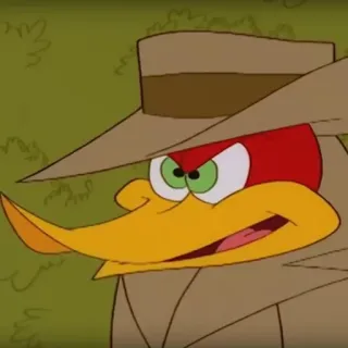 🕵️ Cartone animato, Spia, Detective, Uccello, Arrabbiato telegram sticker