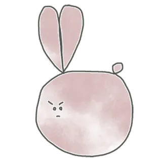 🐇 conejo, enojado, lindo, dibujos animados telegram sticker