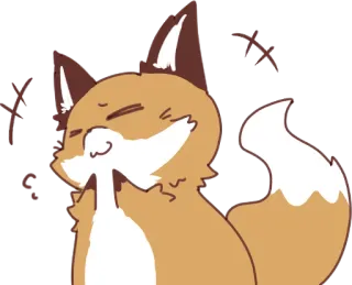 😛 zorro, animal, dibujos animados, lindo, animado whatsapp sticker