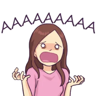 😫 AAAAAAAAAAA schreeuw, paniek, frustratie, nood, van streek, geïrriteerd, geschokt telegram sticker