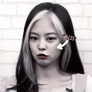 🍥 kiss kus, schattig, schoonheid, meisje, kapsel, mode whatsapp sticker