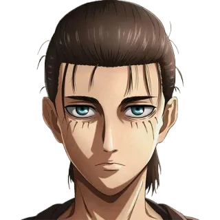 🖤 Eren Yeager Attack on Titan アニメ, エレン・イェーガー, 進撃の巨人, キャラクター, 漫画 telegram sticker