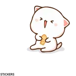 😃 แมว, ปลา, น่ารัก, สัตว์, การ์ตูน telegram sticker