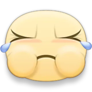 😤 emoji, triste, piangendo, lacrime, giallo telegram sticker
