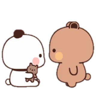 🤔 mono, kawaii, osos, dibujos animados, animal, amistad, amor whatsapp sticker