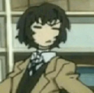 🔲 Osamu Dazai Bungo Stray Dogs Anime, Dazai, Bungo Stray Dogs, Charakter, Cartoon, Sticker telegram sticker