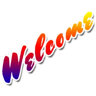 🙏 Welcome selamat datang, salam, kaligrafi, teks, berwarna-warni whatsapp sticker